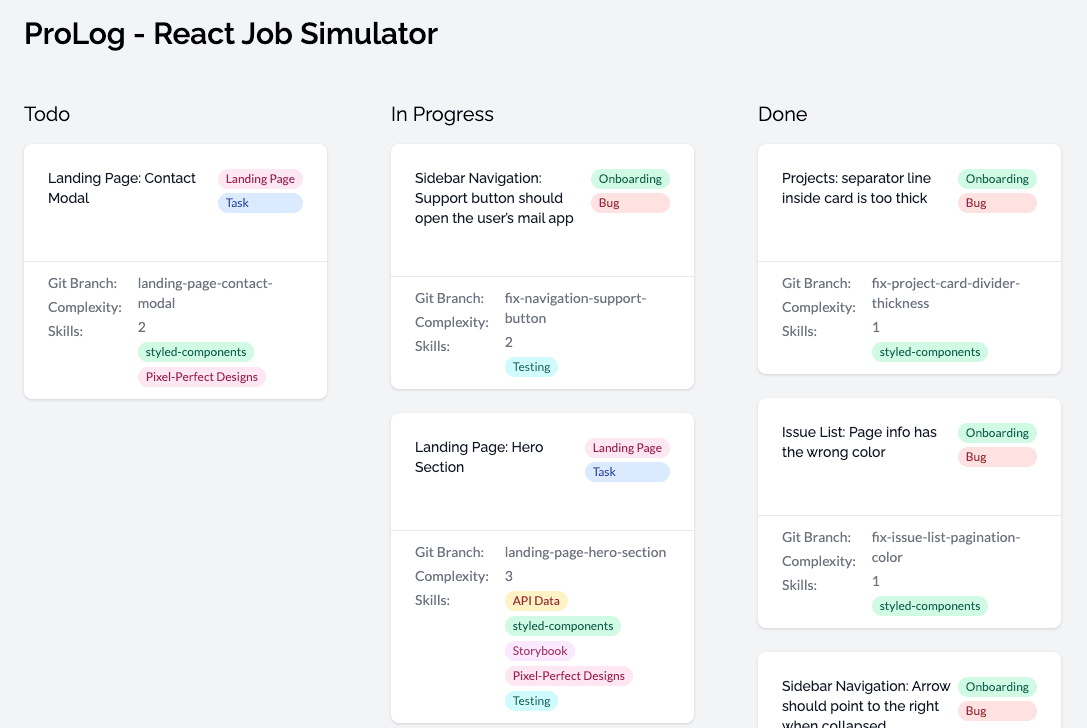 Kanban project management tool