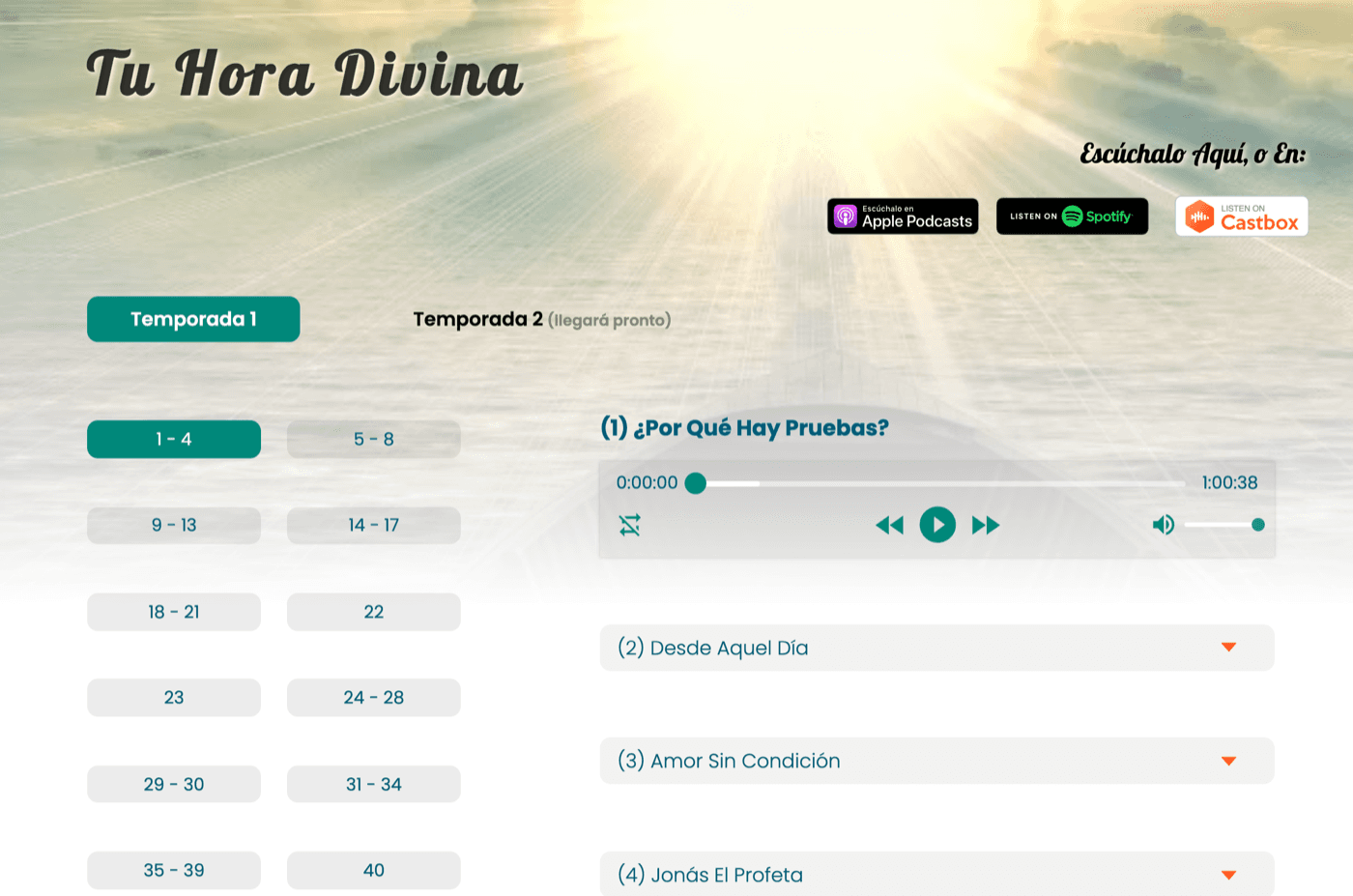 Desktop View for Radio Tu Hora Divina